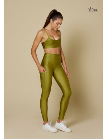 CALÇA LEGGING TROPICALE VERDE PISTACHE