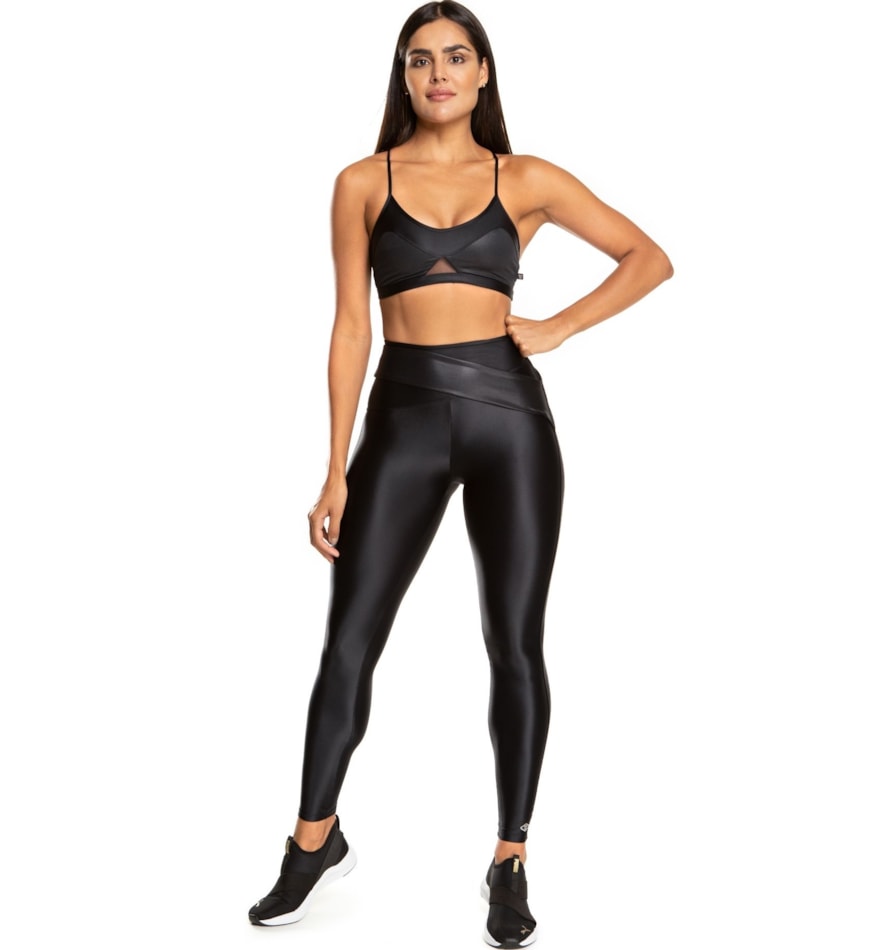 CALÇA LEGGING VIBRANTE PRETO