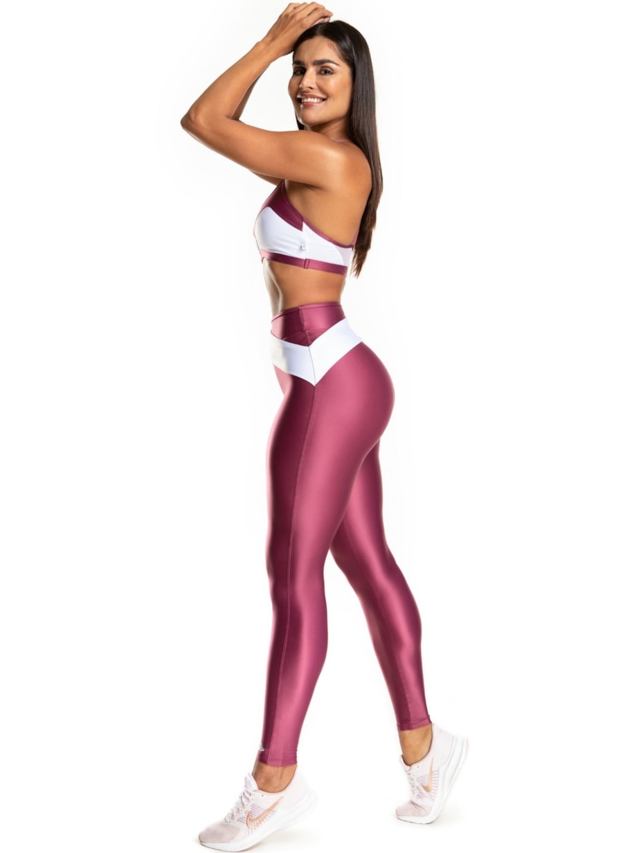 CALÇA LEGGING VIBRANTE ROSA VIOLETA