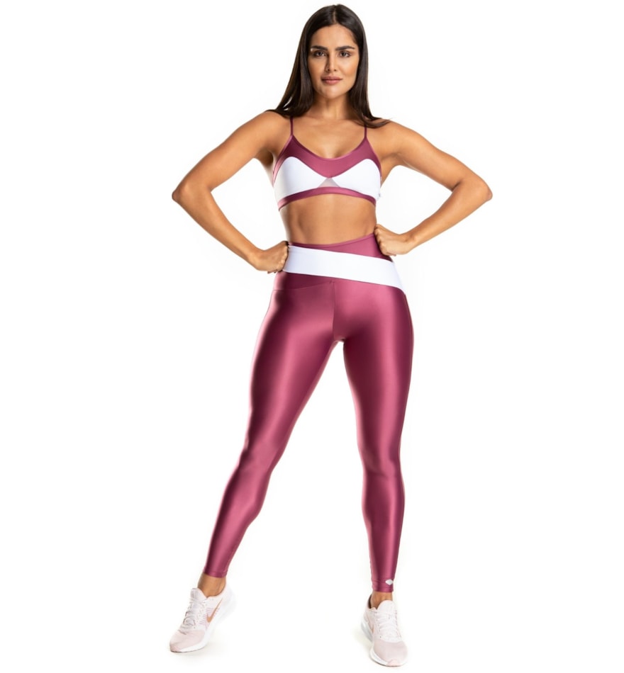 CALÇA LEGGING VIBRANTE ROSA VIOLETA