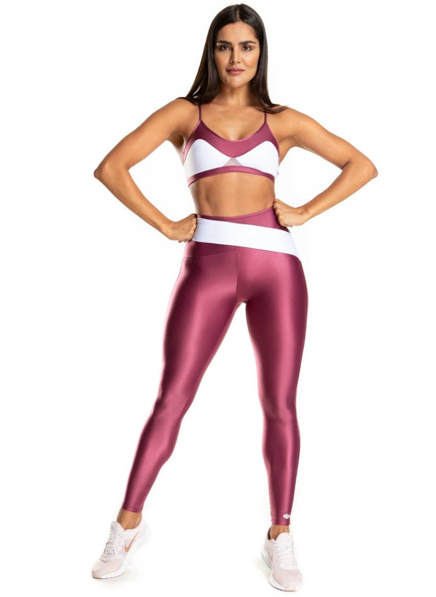 CALÇA LEGGING VIBRANTE ROSA VIOLETA CALÇA LEGGING VIBRANTE ROSA VIOLETA