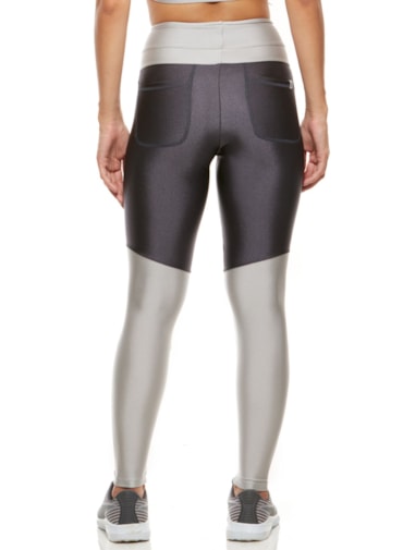 CALÇA LEGGING ZÍPER PRATA / GRAFITE