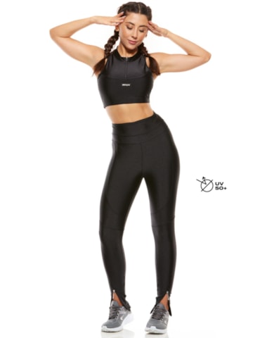 CALÇA LEGGING ZÍPER PRETA CALÇA LEGGING ZÍPER PRETA