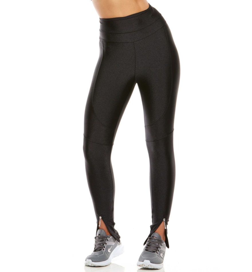 CALÇA LEGGING ZÍPER PRETA