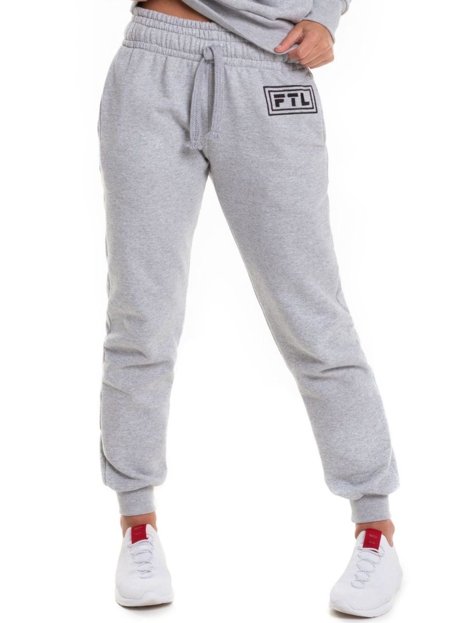 CALÇA MOLETOM ATO FEMININA MESCLA