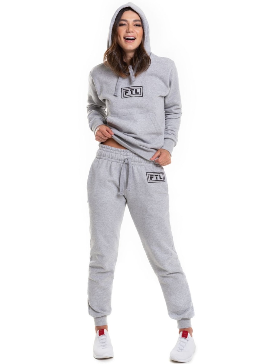 CALÇA MOLETOM ATO FEMININA MESCLA