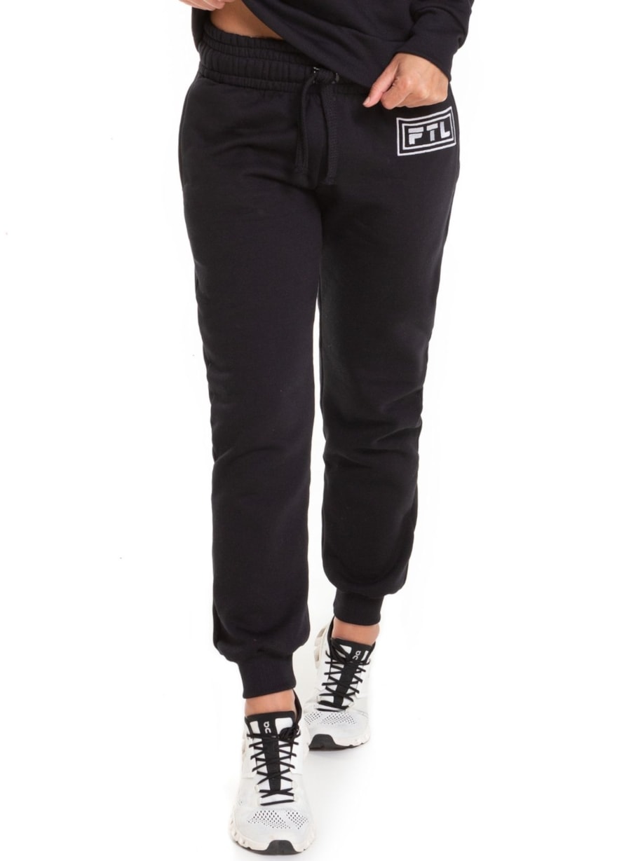 CALÇA MOLETOM ATO FEMININA PRETO