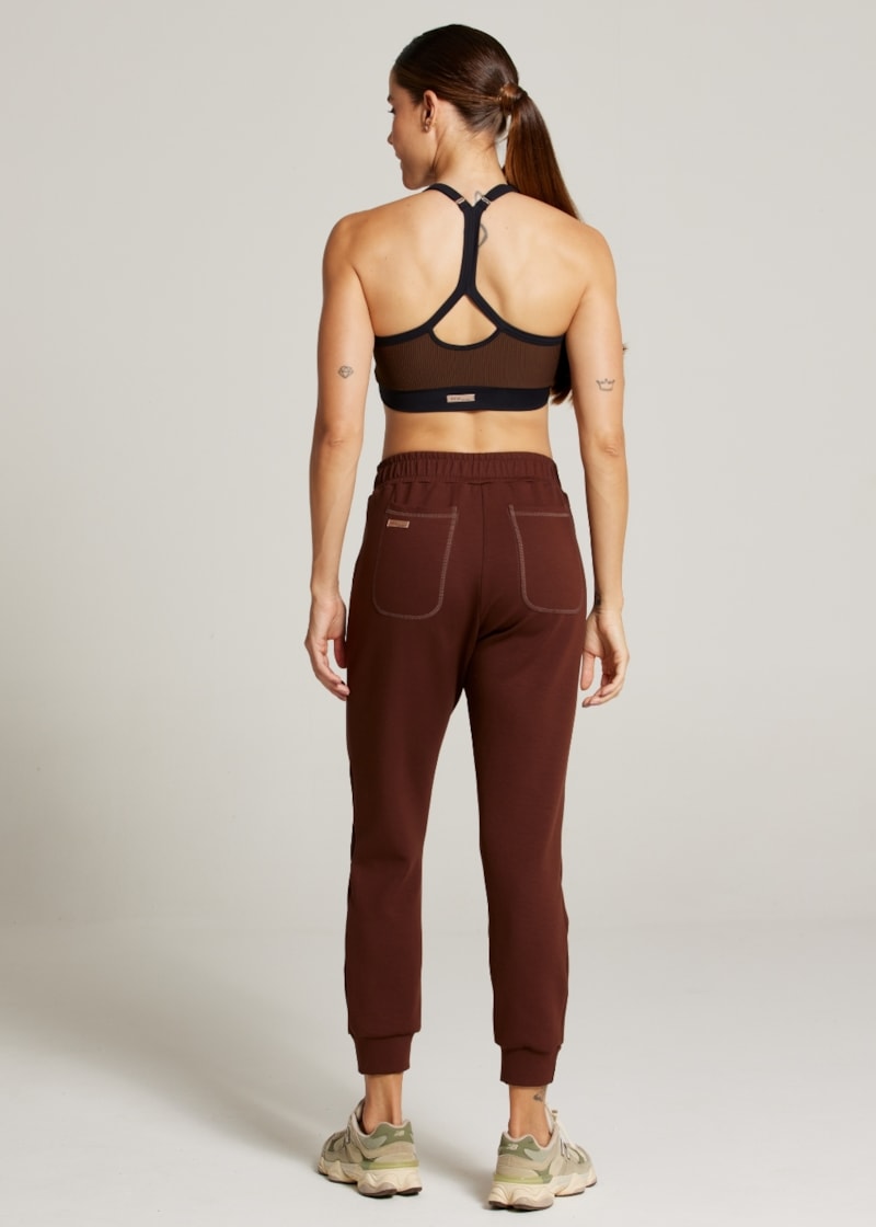 CALÇA MOLETOM ESSENCE - COFFEE