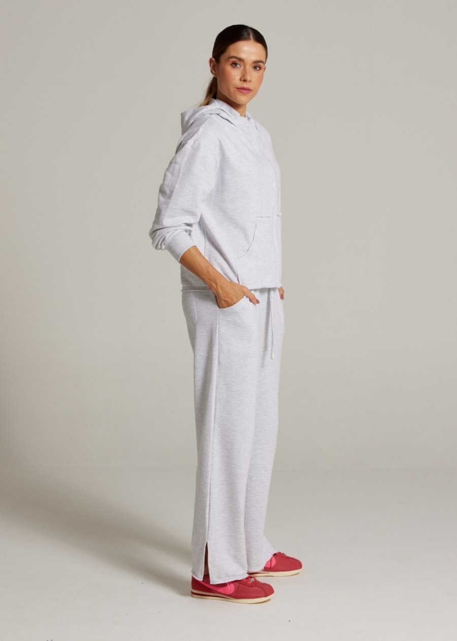 CALÇA MOLETOM WIDE SPORTY - MESCLA