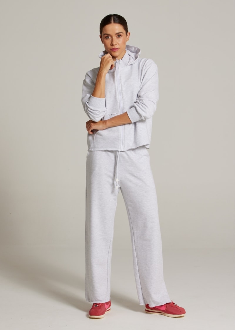 CALÇA MOLETOM WIDE SPORTY - MESCLA