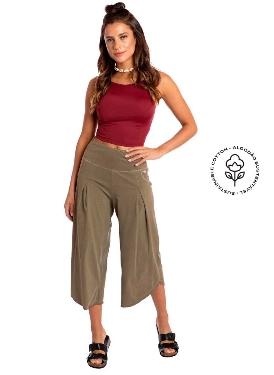 CALÇA PANTACOURT SOFT TOUCH VERDE CALÇA PANTACOURT SOFT TOUCH VERDE