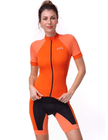 CAMISA CICLISMO LARANJA