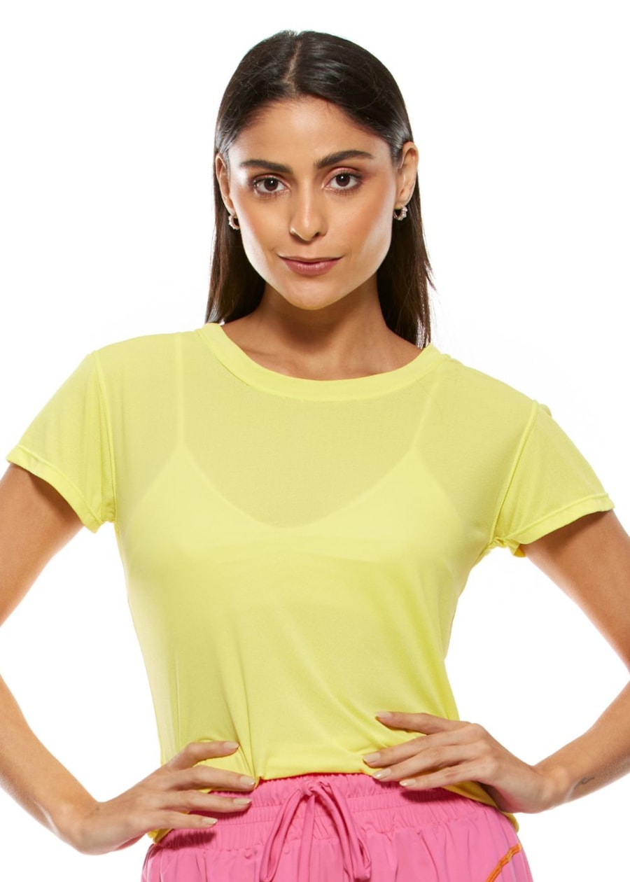 CAMISETA BABY LOOK AIR ARTSY AMARELA