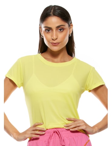 CAMISETA BABY LOOK AIR ARTSY AMARELA CAMISETA BABY LOOK AIR ARTSY AMARELA