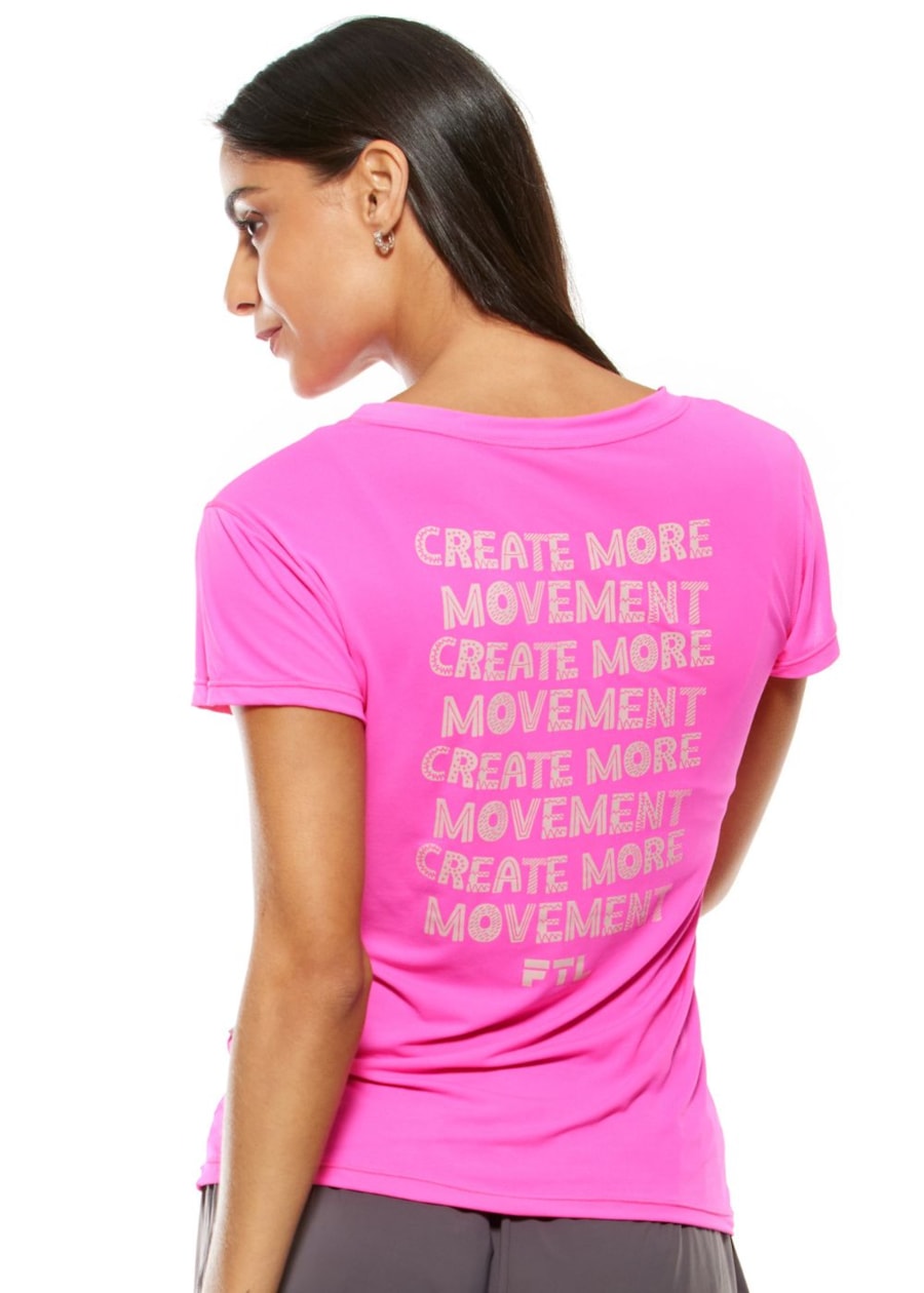 CAMISETA BABY LOOK AIR ARTSY ROSA NEON