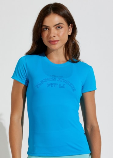 CAMISETA BABY LOOK AIR BONJOUR AZUL PISCINA