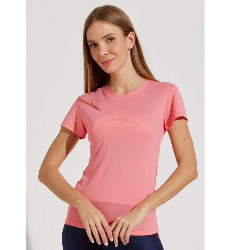 CAMISETA BABY LOOK AIR BONJOUR ROSA CLARO CAMISETA BABY LOOK AIR BONJOUR ROSA CLARO