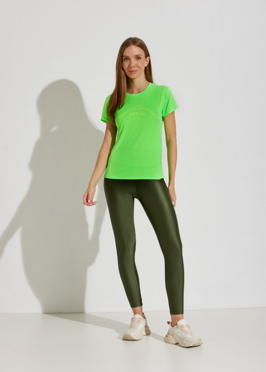 CAMISETA BABY LOOK AIR BONJOUR VERDE LIMÃO