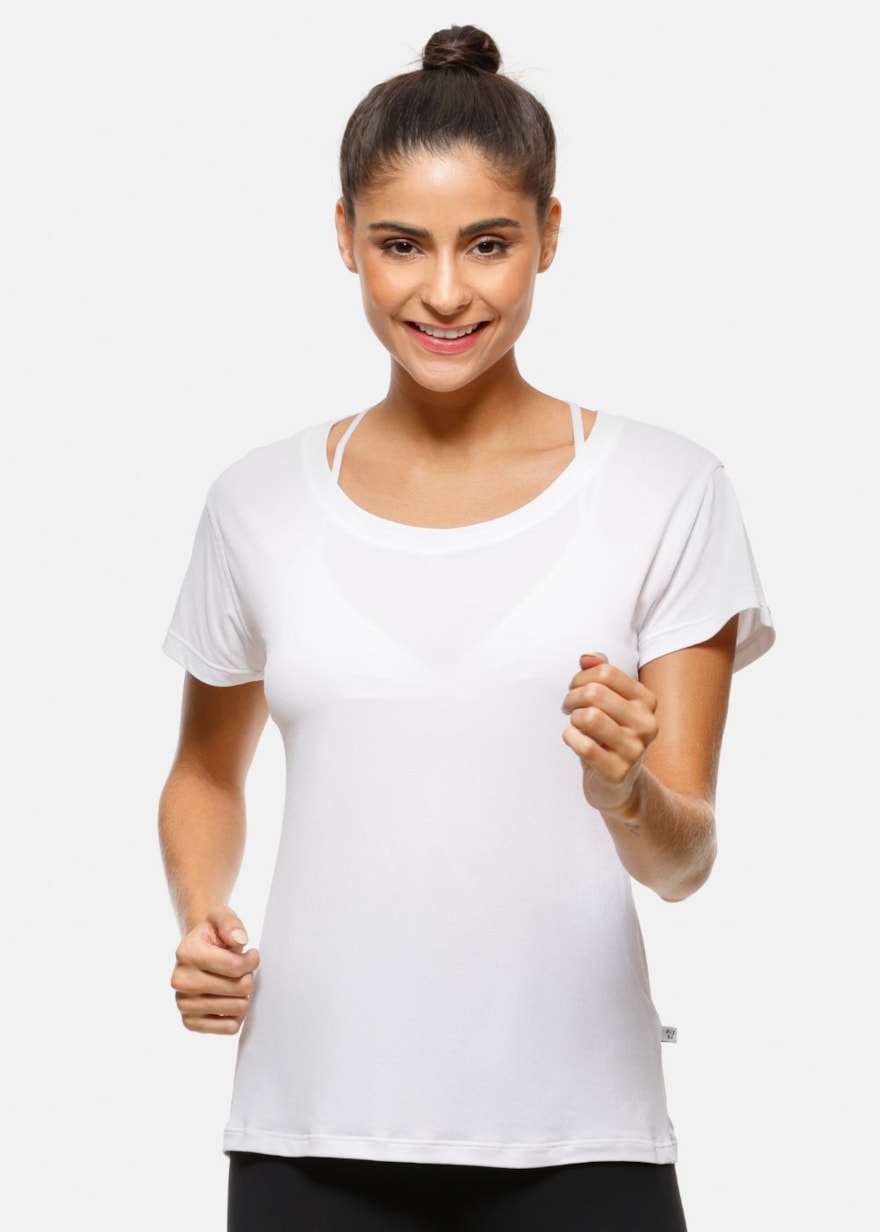 CAMISETA BABY LOOK AIR BRANCA CAMISETA BABY LOOK AIR BRANCA