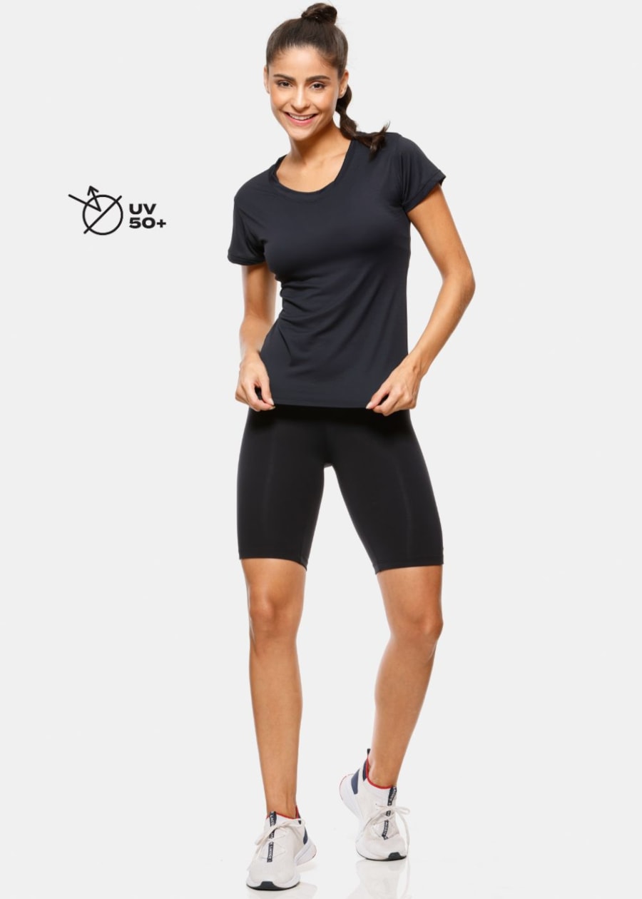 CAMISETA BABY LOOK AIR PRETA