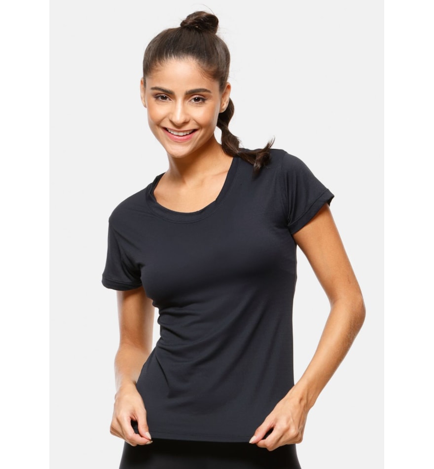 CAMISETA BABY LOOK AIR PRETA CAMISETA BABY LOOK AIR PRETA