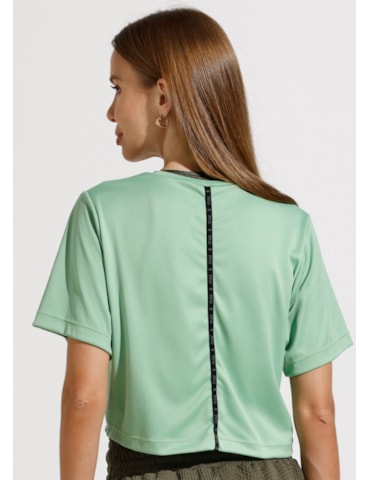 CAMISETA CROPPED  OVERSIZED DUO VERDE CLARO