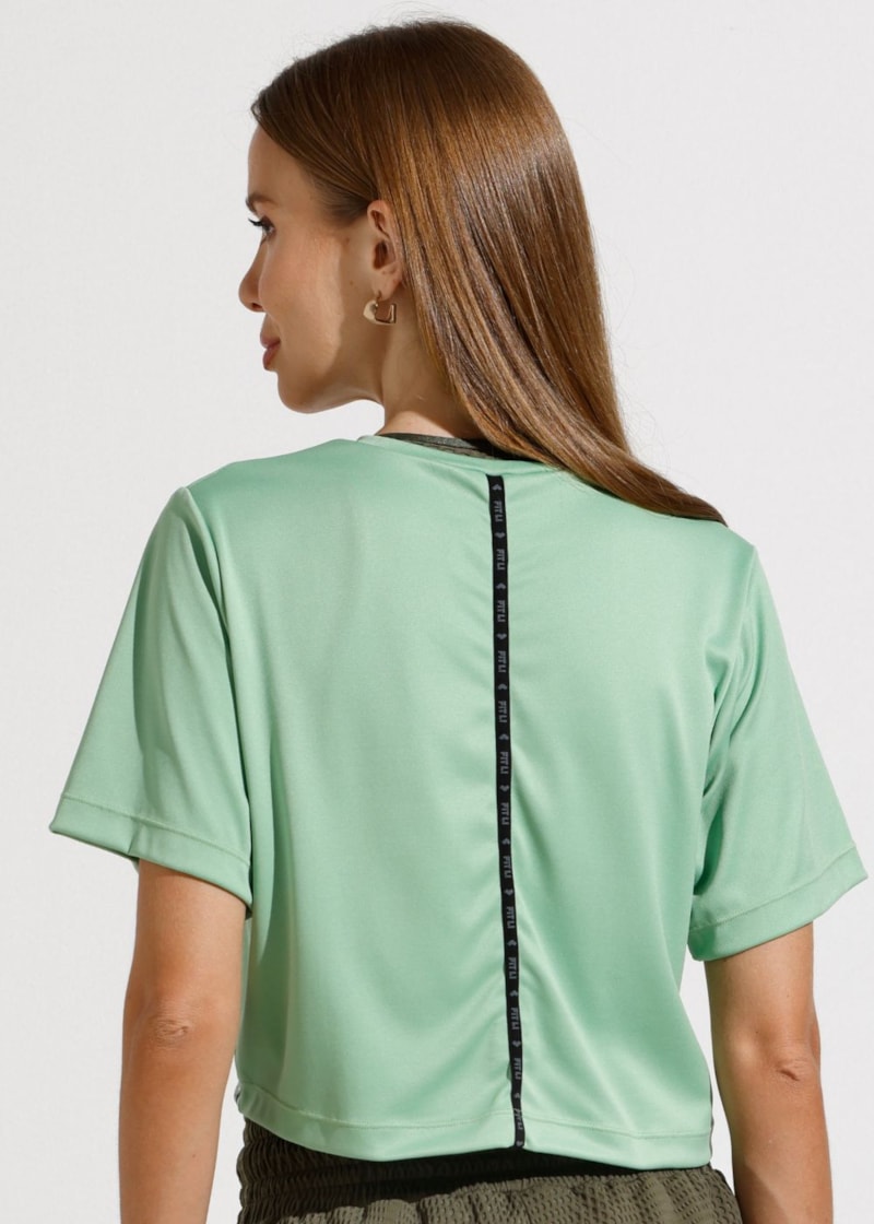 CAMISETA CROPPED  OVERSIZED DUO VERDE CLARO
