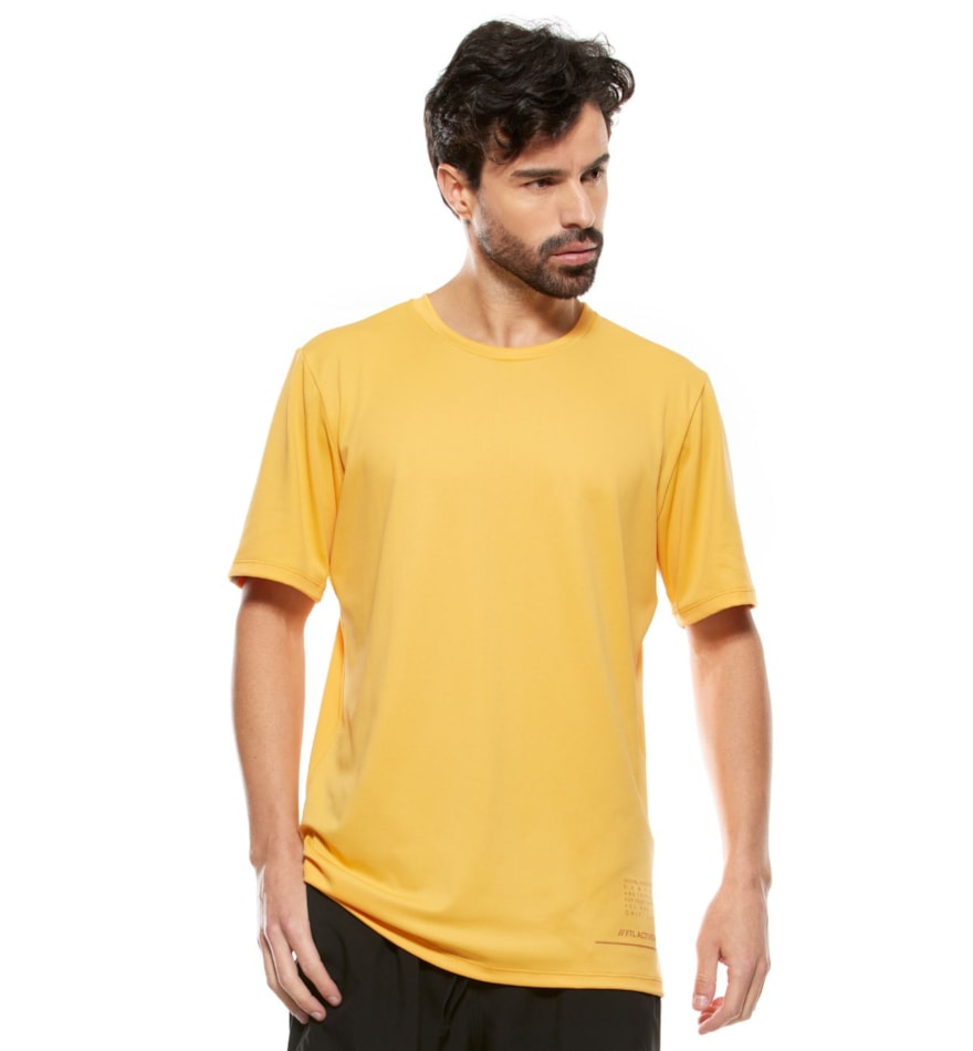 CAMISETA DE POLIAMIDA MASCULINA FTL ACTIVE AMARELO