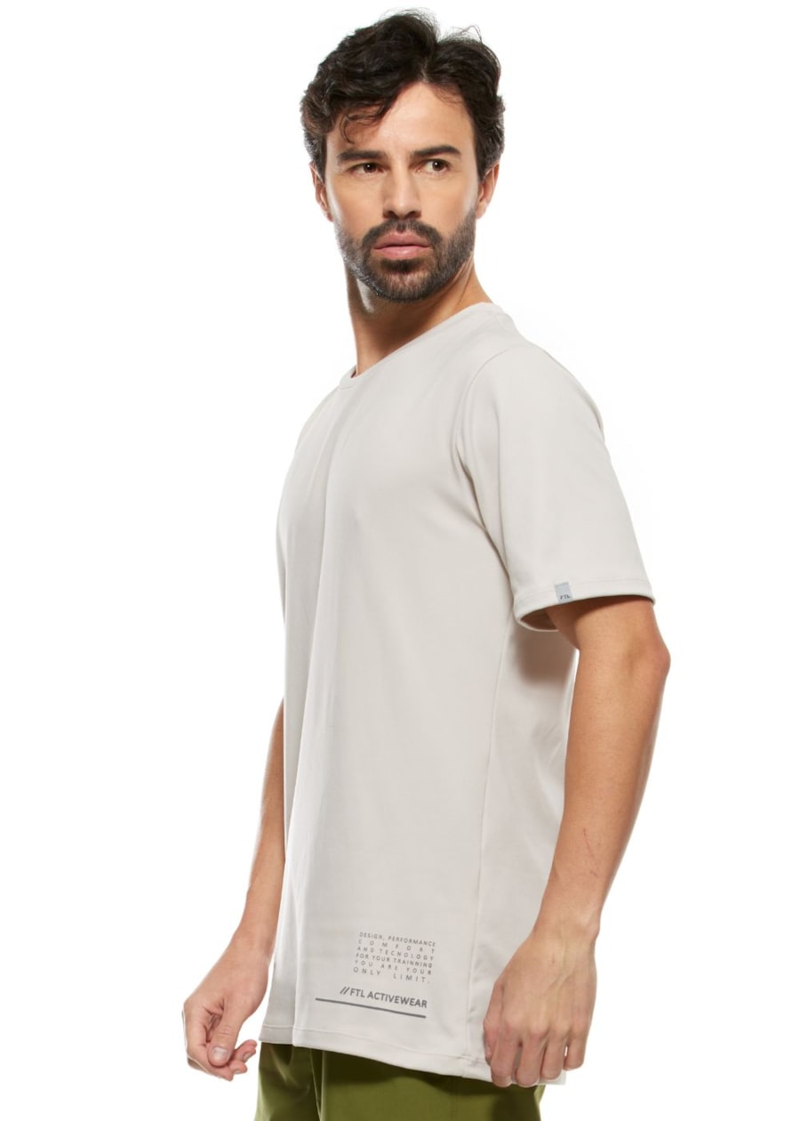 CAMISETA DE POLIAMIDA MASCULINA FTL ACTIVE OFF WHITE