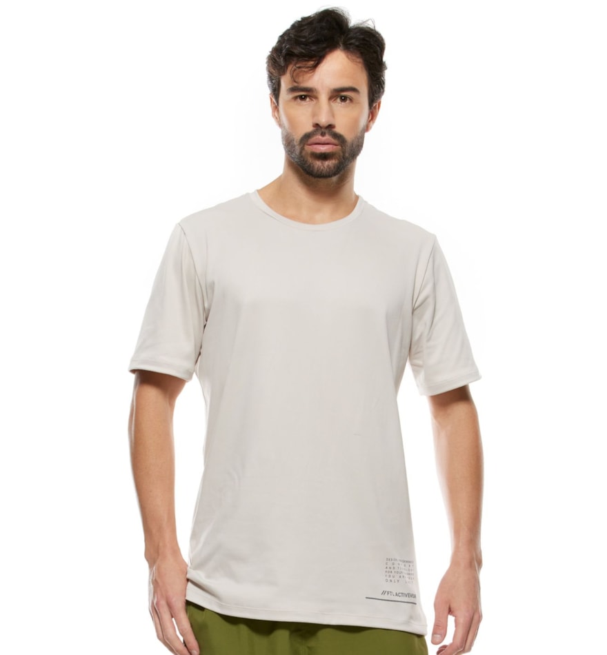 CAMISETA DE POLIAMIDA MASCULINA FTL ACTIVE OFF WHITE