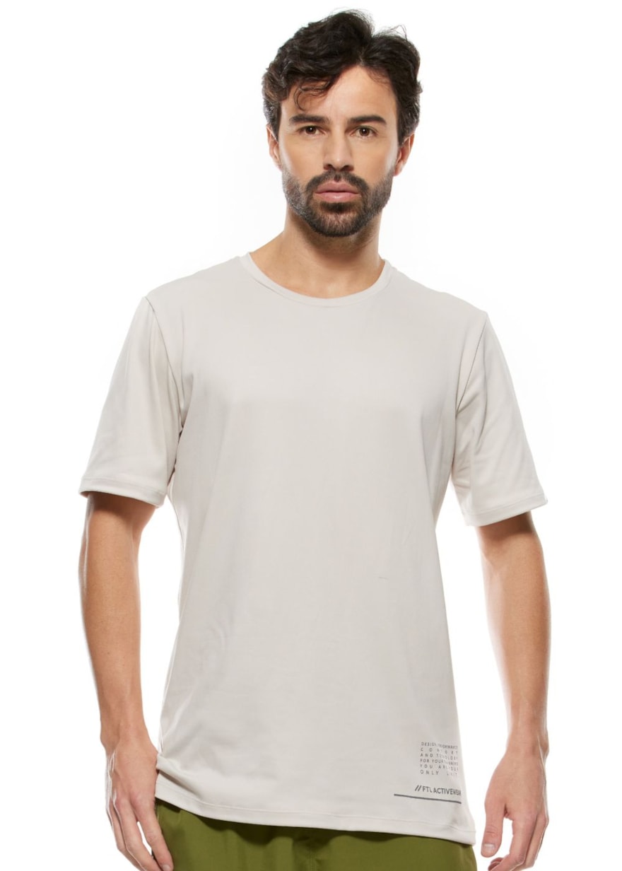 CAMISETA DE POLIAMIDA MASCULINA FTL ACTIVE OFF WHITE CAMISETA DE POLIAMIDA MASCULINA FTL ACTIVE OFF WHITE