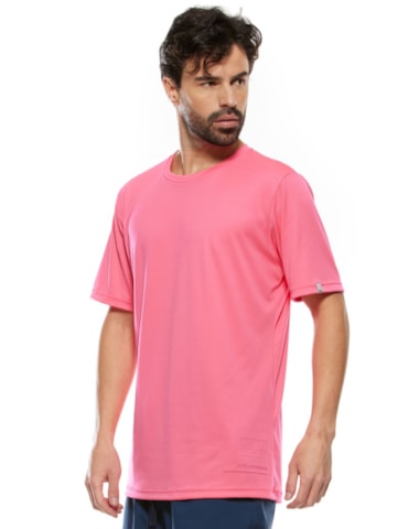 CAMISETA DE POLIAMIDA MASCULINA FTL ACTIVE ROSA