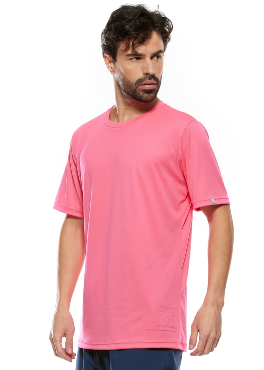 CAMISETA DE POLIAMIDA MASCULINA FTL ACTIVE ROSA
