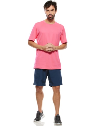 CAMISETA DE POLIAMIDA MASCULINA FTL ACTIVE ROSA