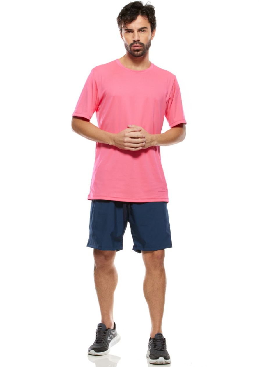 CAMISETA DE POLIAMIDA MASCULINA FTL ACTIVE ROSA