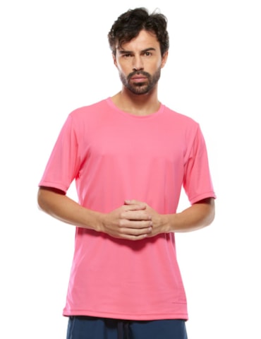 CAMISETA DE POLIAMIDA MASCULINA FTL ACTIVE ROSA