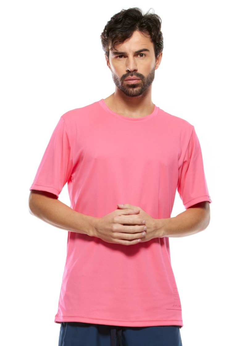 CAMISETA DE POLIAMIDA MASCULINA FTL ACTIVE ROSA