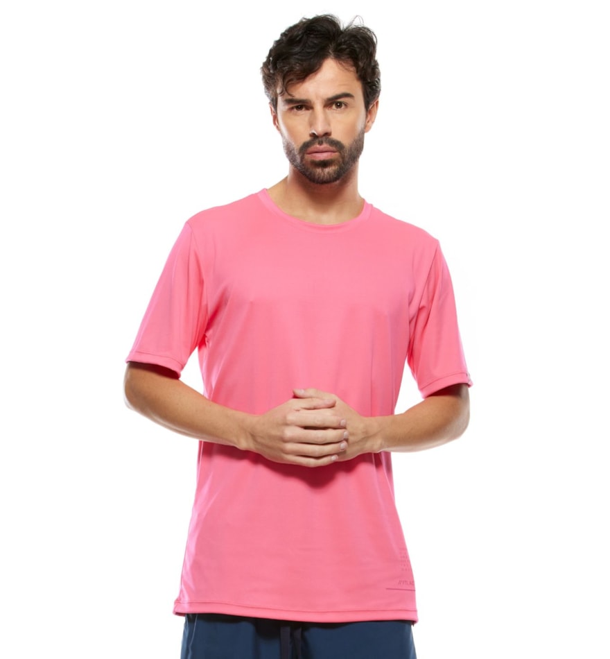 CAMISETA DE POLIAMIDA MASCULINA FTL ACTIVE ROSA CAMISETA DE POLIAMIDA MASCULINA FTL ACTIVE ROSA