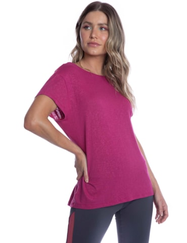 CAMISETA FIGHT ROSA ESCURO CAMISETA FIGHT ROSA ESCURO