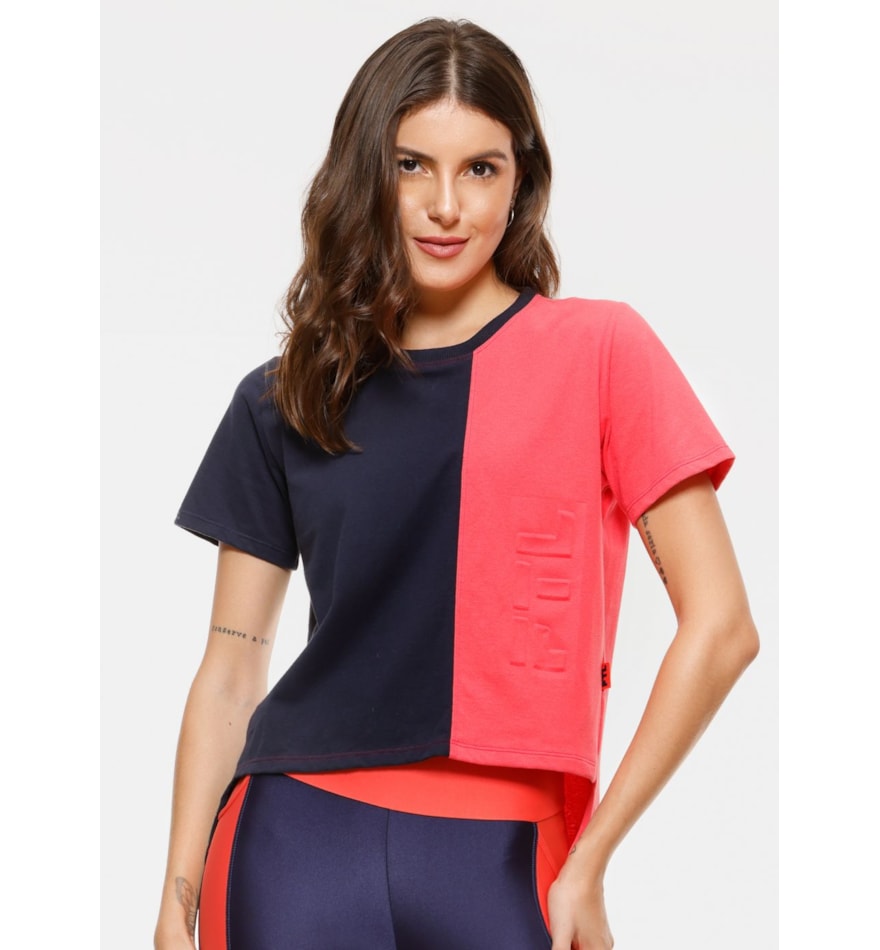 CAMISETA FUTURE AZUL MARINHO COM CORAL CAMISETA FUTURE AZUL MARINHO COM CORAL