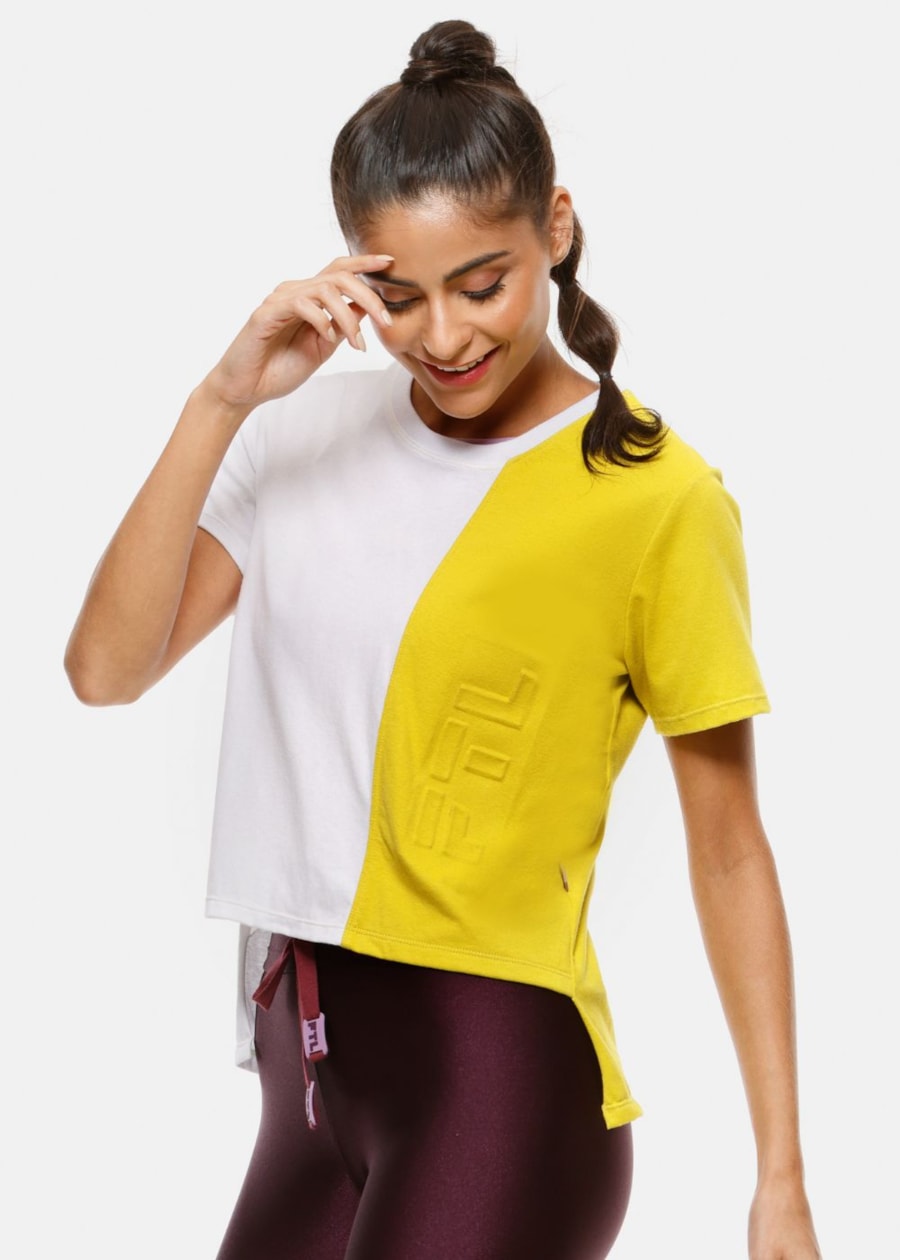 CAMISETA FUTURE BRANCA COM AMARELA