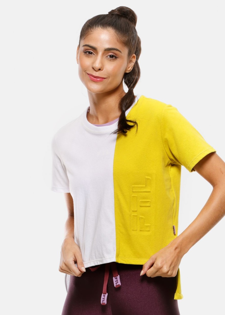 CAMISETA FUTURE BRANCA COM AMARELA