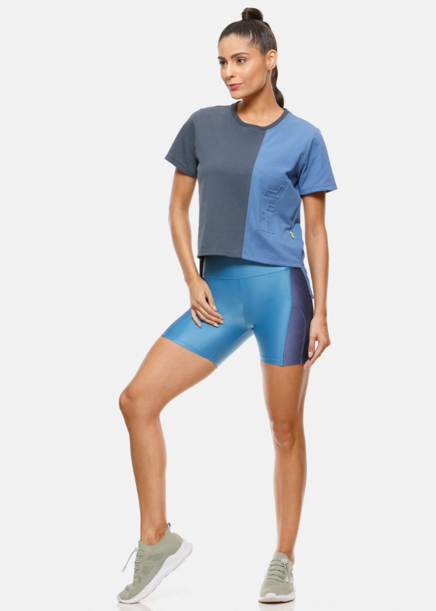 CAMISETA FUTURE CINZA COM AZUL