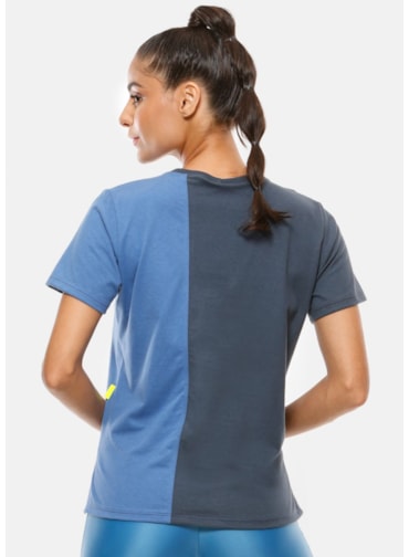 CAMISETA FUTURE CINZA COM AZUL