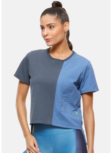 CAMISETA FUTURE CINZA COM AZUL
