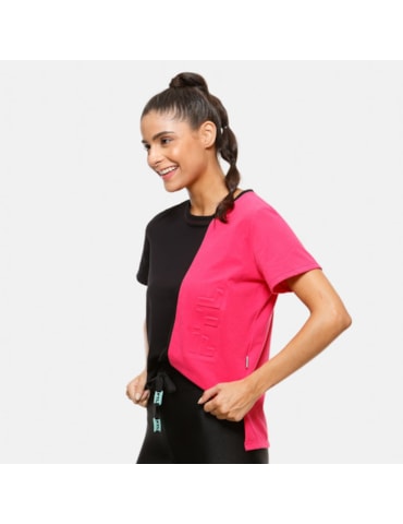 CAMISETA FUTURE PRETO COM ROSA
