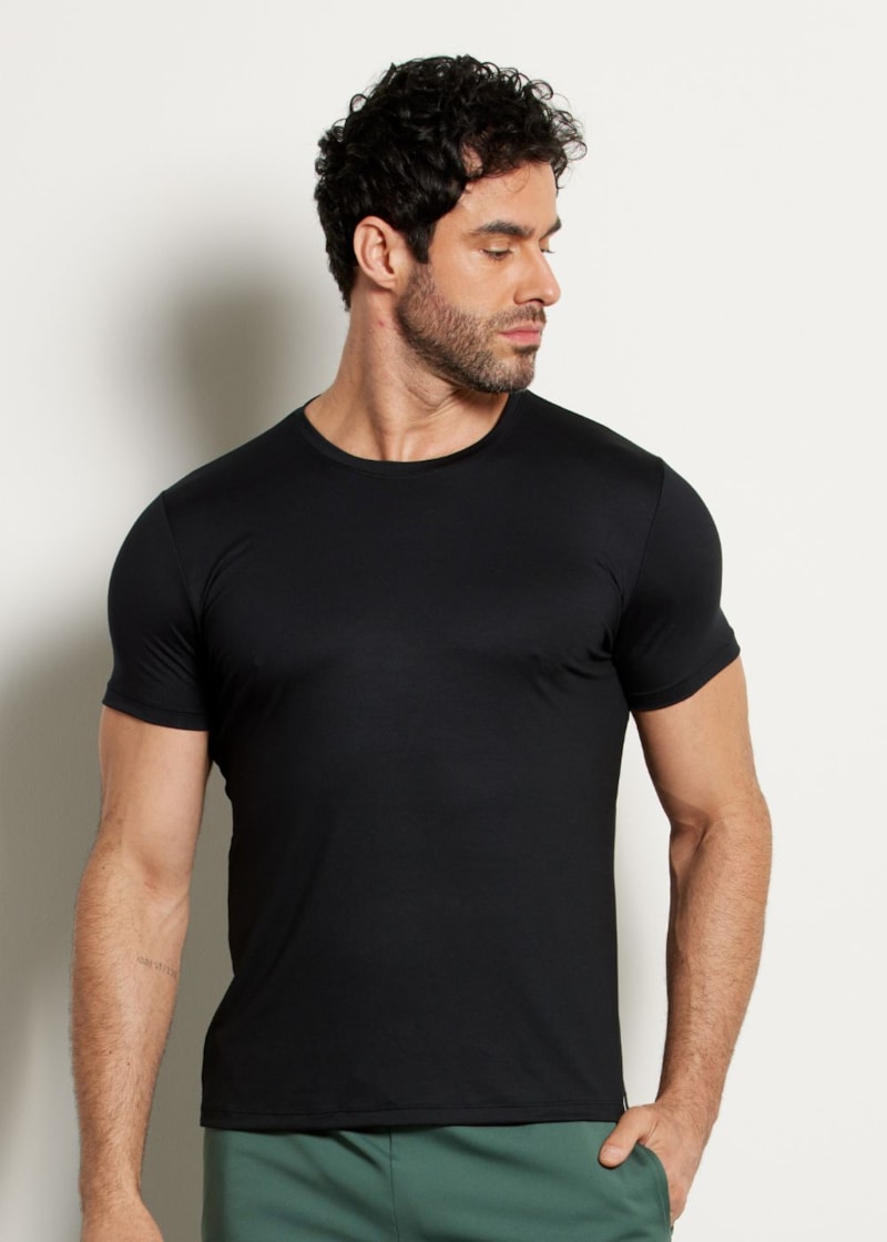 CAMISETA MASCULINA MODAL FTL PRETO