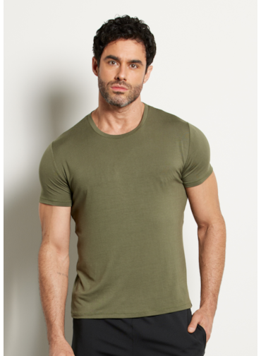 CAMISETA MASCULINA MODAL FTL VERDE MILITAR