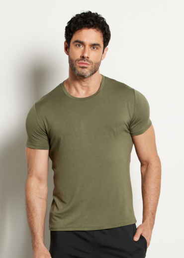 CAMISETA MASCULINA MODAL FTL VERDE MILITAR