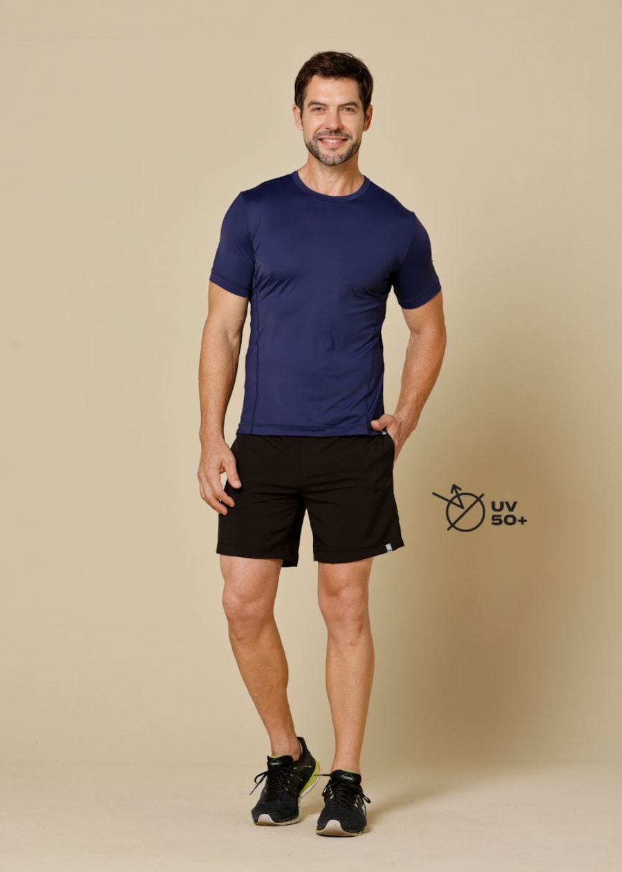 CAMISETA MASCULINA SUERTE AZUL MARINHO